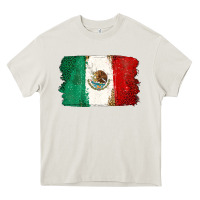 Cream Mexican Flag Heavy Core Tee - texasbilliewilder