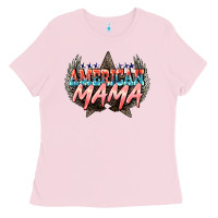 Bubblegum Pink American mama Mother's Day Ladies Tee - HowdyJamesFarm