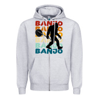 Heather Grey banjo t  shirt banjo   banjo bigfoot t  shirt Zipper Hoodie - maiPhamDesign
