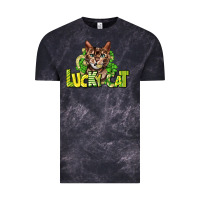 Cloud Black Lucky cat St. Patrick's Vintage Tee - HowdyJamesFarm