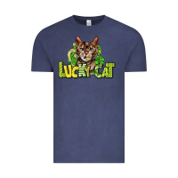 Vintage Denim Lucky cat St. Patrick's Vintage Tee - HowdyJamesFarm