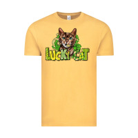 Vintage Mustard Lucky cat St. Patrick's Vintage Tee - HowdyJamesFarm