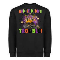 Black kids halloween hubble bubble here comes trouble Heavyweight Sweatshirt - BarkalooDesign