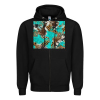 Black cheetah cowhide tumbler Zipper Hoodie - BarkalooDesign