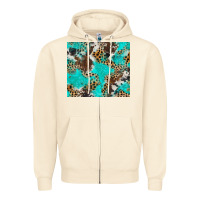 Sandshell cheetah cowhide tumbler Zipper Hoodie - BarkalooDesign