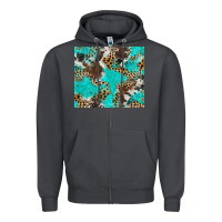 Smoke cheetah cowhide tumbler Zipper Hoodie - BarkalooDesign
