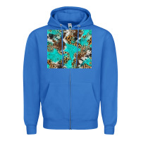 True Royal cheetah cowhide tumbler Zipper Hoodie - BarkalooDesign