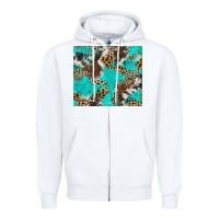 White cheetah cowhide tumbler Zipper Hoodie - BarkalooDesign