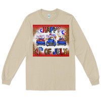 Mushroom Western Happy Fourth Of July Long Sleeve Tee - FaDigitalArtStudio