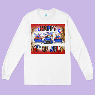 Western Happy Fourth Of July Long Sleeve Tee Designed By Fadigitalartstudio
