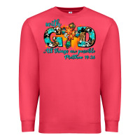 Cardinal with god all things are possible. cross Premium Sweatshirt - AdoDesignShop