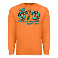 Carrot with god all things are possible. cross Premium Sweatshirt - AdoDesignShop
