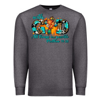 Charcoal Heather with god all things are possible. cross Premium Sweatshirt - AdoDesignShop