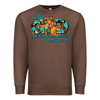 Chestnut with god all things are possible. cross Premium Sweatshirt - AdoDesignShop