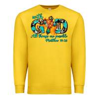 Lemon with god all things are possible. cross Premium Sweatshirt - AdoDesignShop
