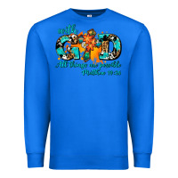 True Royal with god all things are possible. cross Premium Sweatshirt - AdoDesignShop