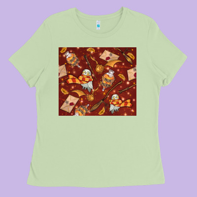 Wizard Items With Glitter Ladies Tee Designed By Tumblerdesignbyshophia