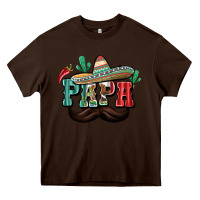 Chocolate Brown Mexican Papa Heavy Core Tee - texasbilliewilder