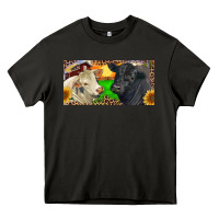 Asphalt Charolais Bull And Black Angus Bull With Farm Heavy Core Tee - RanaPortraitStore
