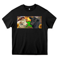 Black Charolais Bull And Black Angus Bull With Farm Heavy Core Tee - RanaPortraitStore