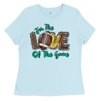 Baby Blue for the love of the game Ladies Tee - HowdyJamesFarm