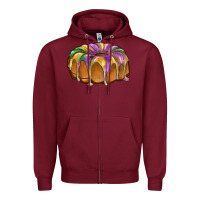 Burgundy king cake Zipper Hoodie - BarkalooDesign
