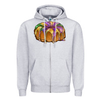 Heather Grey king cake Zipper Hoodie - BarkalooDesign