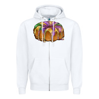 White king cake Zipper Hoodie - BarkalooDesign