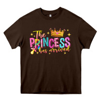 Chocolate Brown the princess has arrived Heavy Core Tee - NancyCooperArtShop