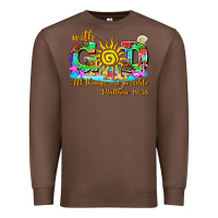 Chestnut with god all things are possible summer Premium Sweatshirt - AdoDesignShop