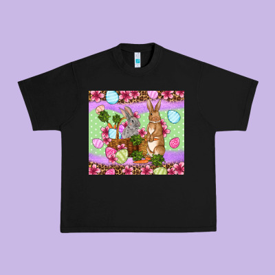 Easter Eggs Bunnys Basket Urban Heavy Tee Designed By Oliviacreatesart