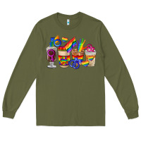 Army Green lgbt coffee cups Long Sleeve Tee - FaDigitalArtStudio