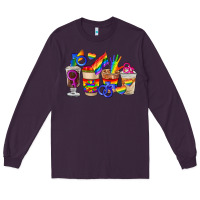 Plum lgbt coffee cups Long Sleeve Tee - FaDigitalArtStudio