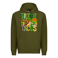 Army Green Irish i Had Tacos Premium Hoodie - CowhideDigitalArt