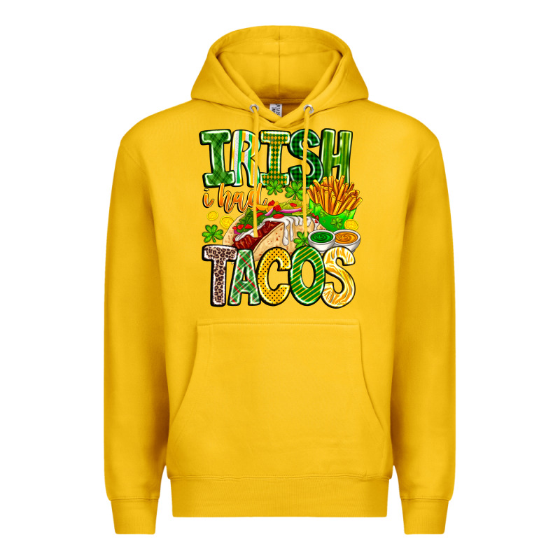 Irish I Had Tacos Premium Hoodie by CowhideDigitalArt | Teevron