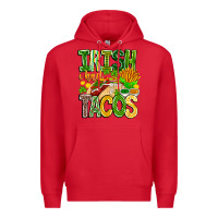 Red Irish i Had Tacos Premium Hoodie - CowhideDigitalArt