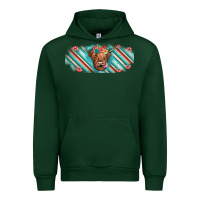 Forest Green cow floral Urban Hoodie - JahusDesignShop