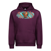 Mauve Wine cow floral Urban Hoodie - JahusDesignShop