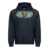 Navy cow floral Urban Hoodie - JahusDesignShop