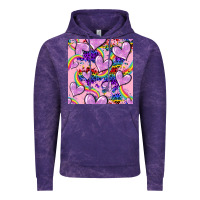 Cloud Purple pride heart seamless pattern Vintage Hoodie - FaDigitalArtStudio