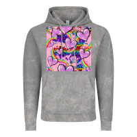 Cloud Rock pride heart seamless pattern Vintage Hoodie - FaDigitalArtStudio