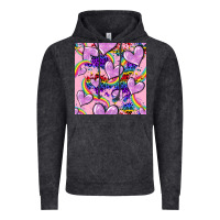 Vintage Black pride heart seamless pattern Vintage Hoodie - FaDigitalArtStudio