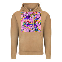 Vintage Camel pride heart seamless pattern Vintage Hoodie - FaDigitalArtStudio