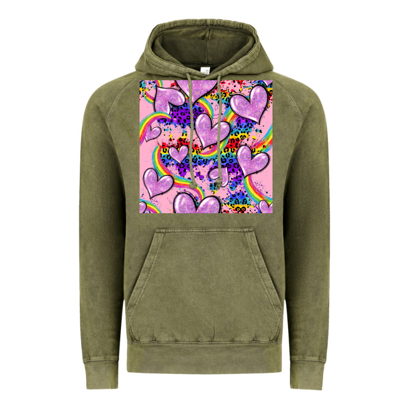 Pride Heart Seamless Pattern Vintage Hoodie by FaDigitalArtStudio | Teevron