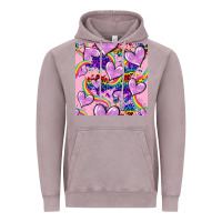 Vintage Zinc pride heart seamless pattern Vintage Hoodie - FaDigitalArtStudio