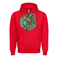 Red wild soul Zipper Hoodie - BarkalooDesign
