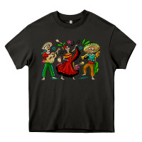 Asphalt Mexican Skeletons Heavy Core Tee - texasbilliewilder