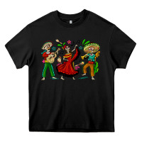 Black Mexican Skeletons Heavy Core Tee - texasbilliewilder