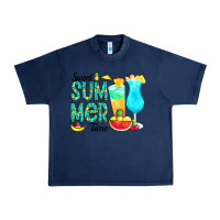 Navy sweet summer time pineapple Urban Heavy Tee - CowCowDesign