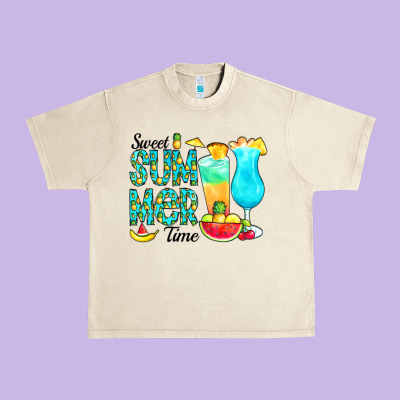 Sweet Summer Time Pineapple Urban Heavy Tee Designed By Cowcowdesign